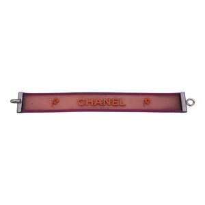 Chanel Plastic Bracelet Rubber Clover Logo
